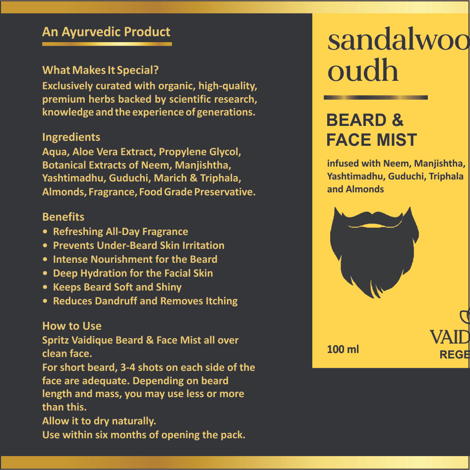 Ayurvedic Beard & Face Mist