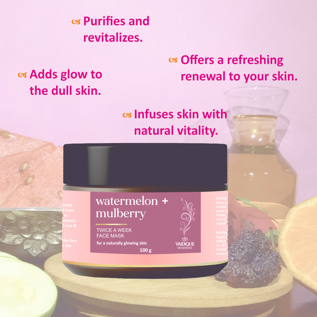 Watermelon + Mulberry Ayurvedic Face Mask Cream
