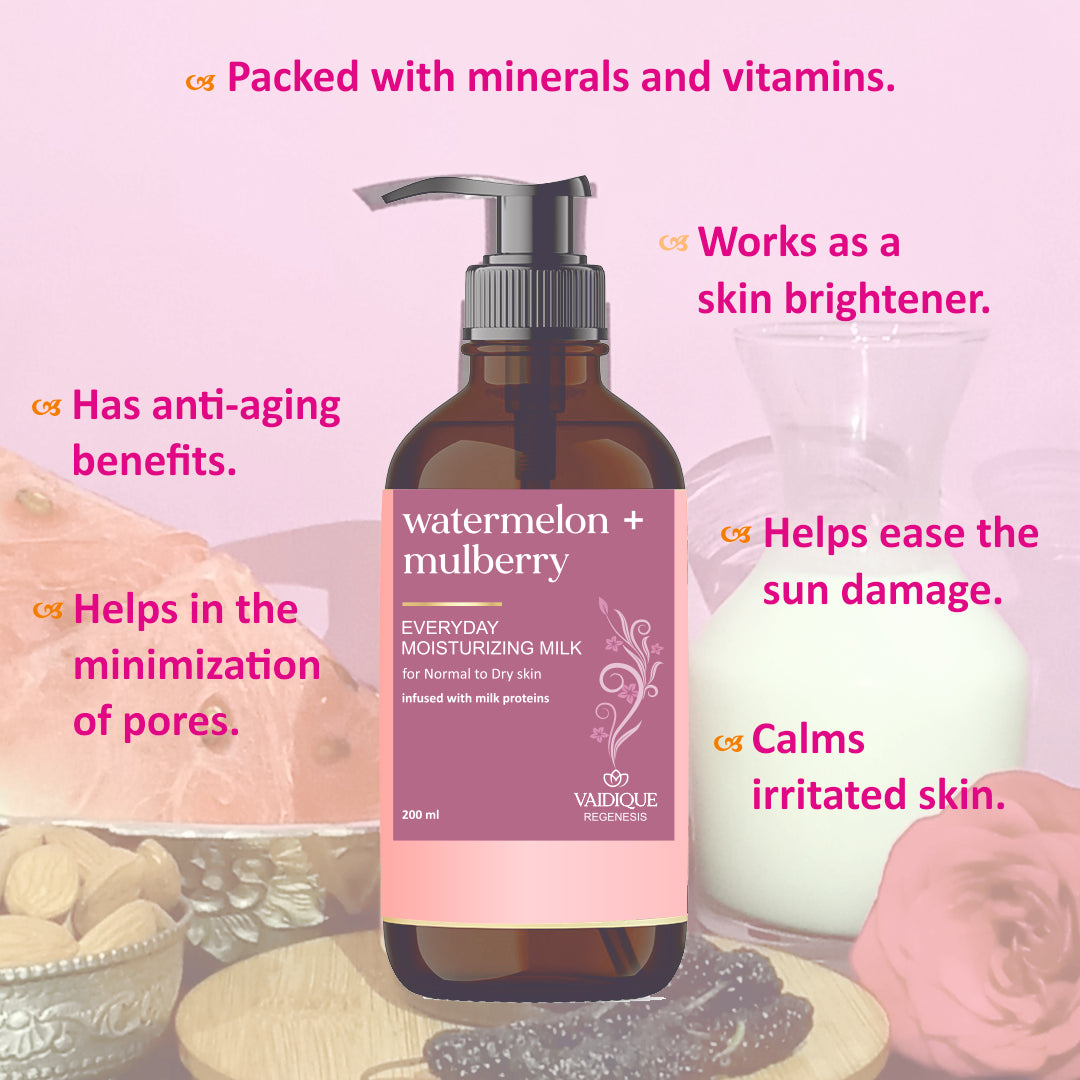 Watermelon + Mulberry Ayurvedic Moisturizing Milk with Milk Proteins