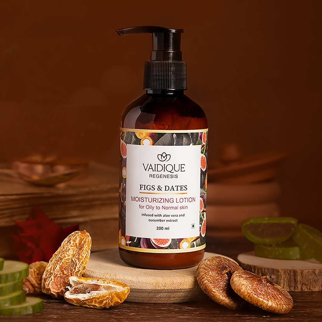 Ayurvedic Figs & Dates Moisturizing Lotion with Aloe Vera and Cucumber Extracts