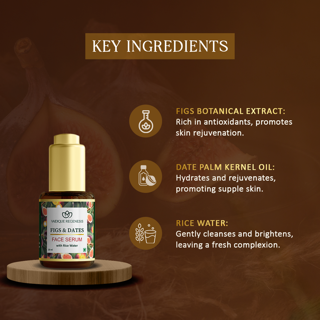 Ayurvedic Figs & Dates Face Serum with Rice Water