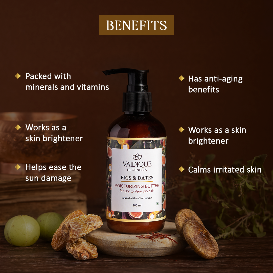 Ayurvedic Figs & Dates Moisturizing Butter with Saffron extract