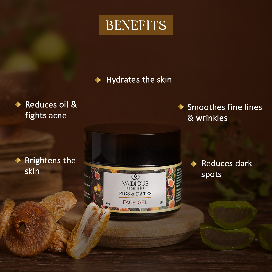 Ayurvedic Figs & Dates Face Gel with Aloe Vera Extract