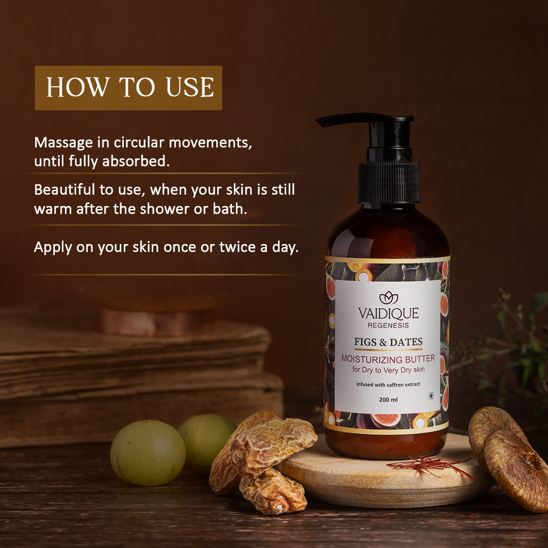 Ayurvedic Figs & Dates Moisturizing Butter with Saffron extract