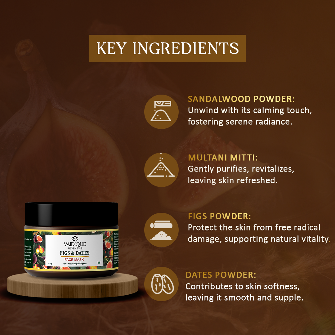 Ayurvedic Figs & Dates Face Mask Cream for Radiant Skin