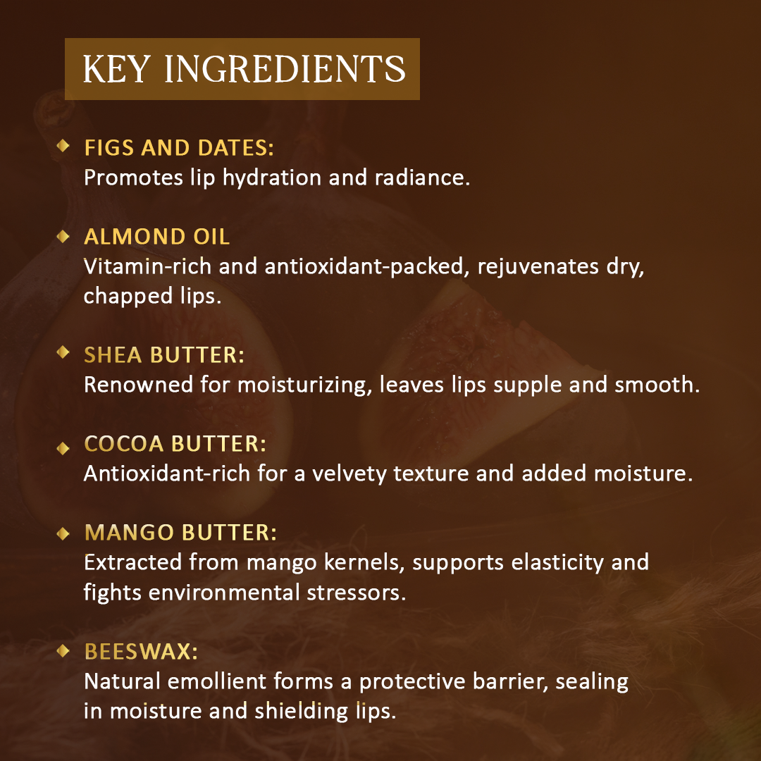 Ayurvedic Figs and Dates Lipbalm with Almond Oil