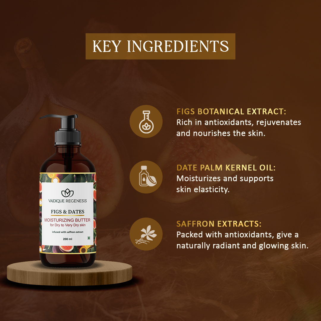 Ayurvedic Figs & Dates Moisturizing Butter with Saffron extract