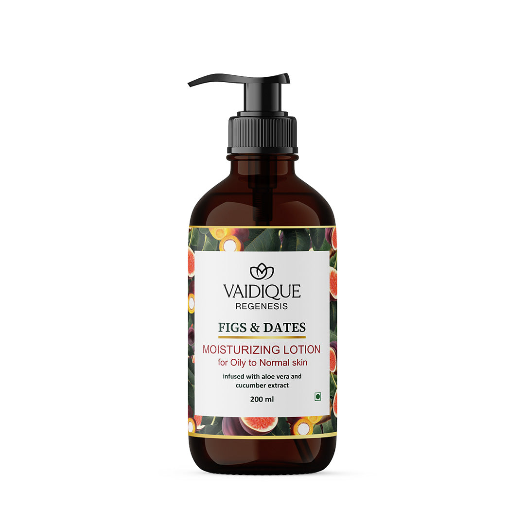 Ayurvedic Figs & Dates Moisturizing Lotion with Aloe Vera and Cucumber Extracts