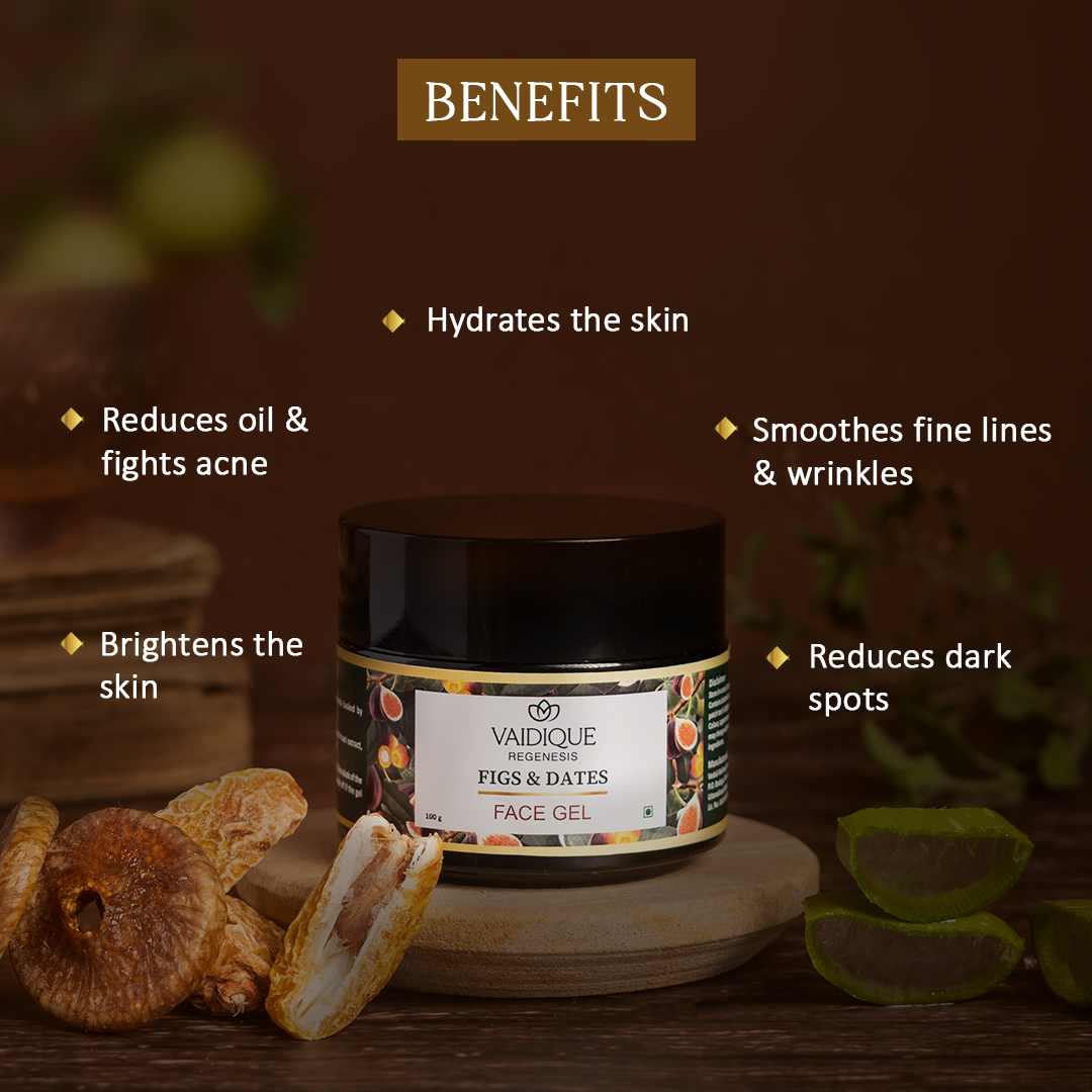 Ayurvedic Figs &amp; Dates Face Gel with Aloe Vera Extract